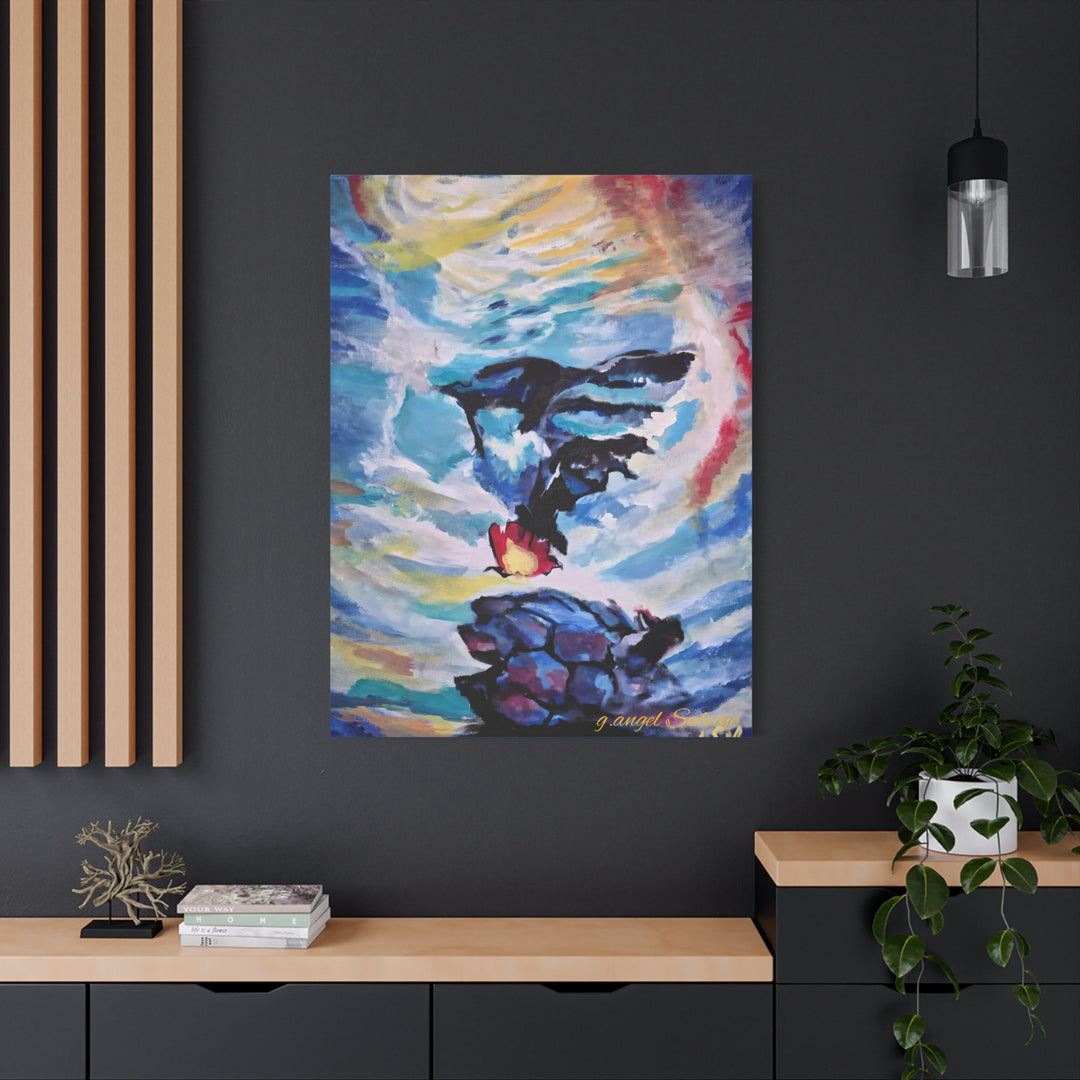 Canvas Painting Print - Courageous Beyond Understanding by g angel Salvaje