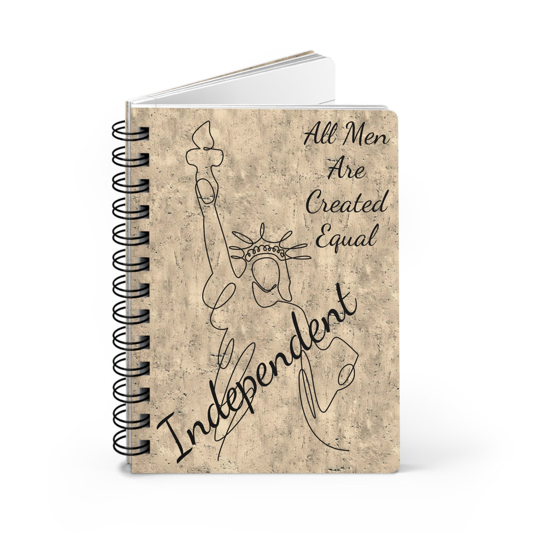 Patriotic,All Men Were Created Equal Spiral Bound Journal