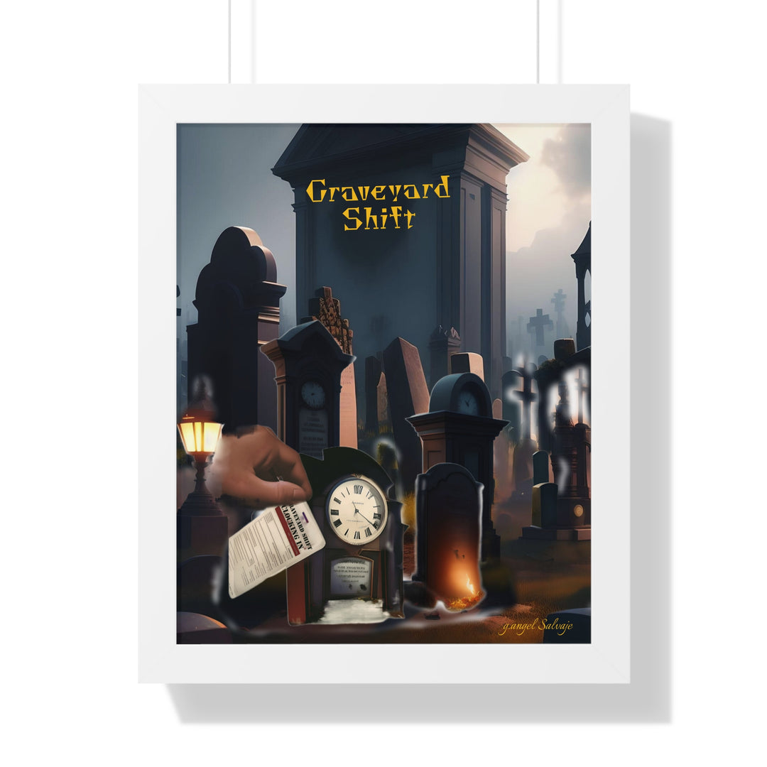 Graveyard Shift Framed Vertical Poster