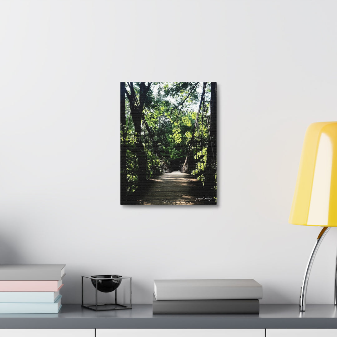 Bridge of Unknown Destination Satin Canvas, Stretched