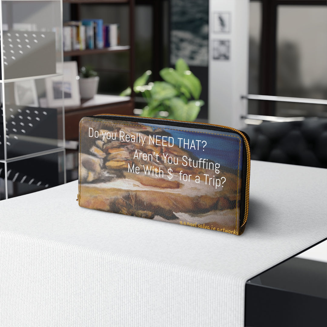Snarky Back Rap; Seaside Escape Zipper Wallet