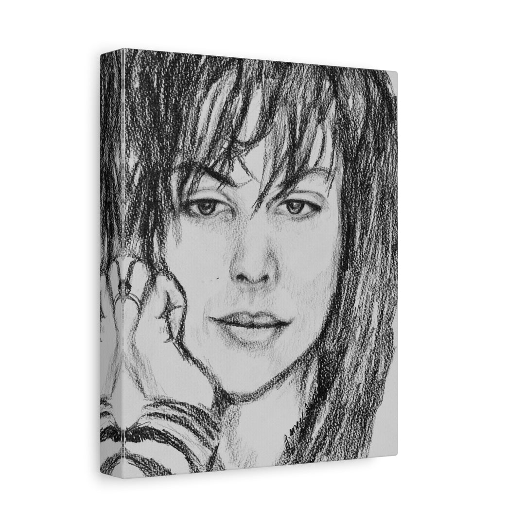 Joan Jett, B&W Rock and Roll Series, Matte Canvas, Stretched, 1.25"
