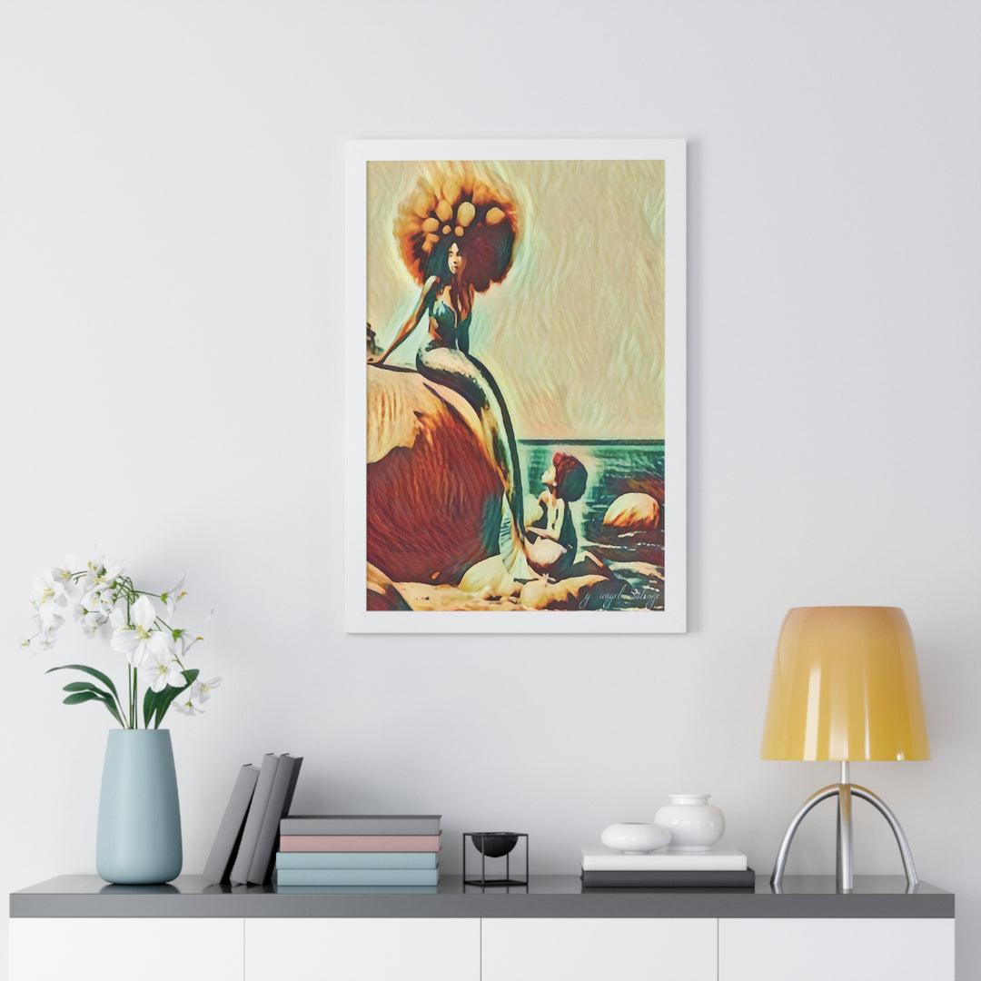Mermaid Madonna Framed Vertical Poster