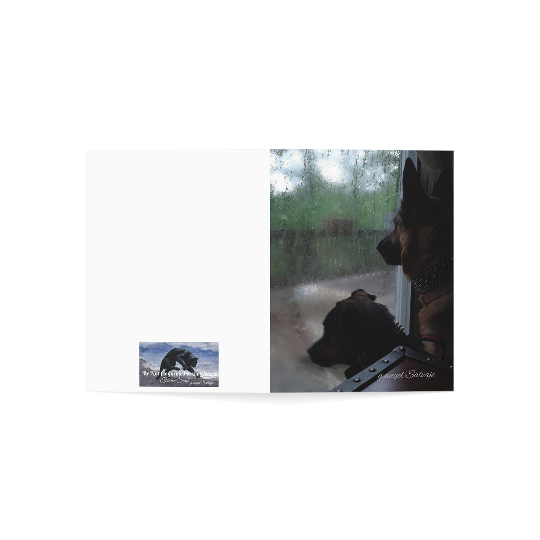 It can't Rain Forever, Disappointed DogsGreeting Cards Set - Perfect for Pet Lovers