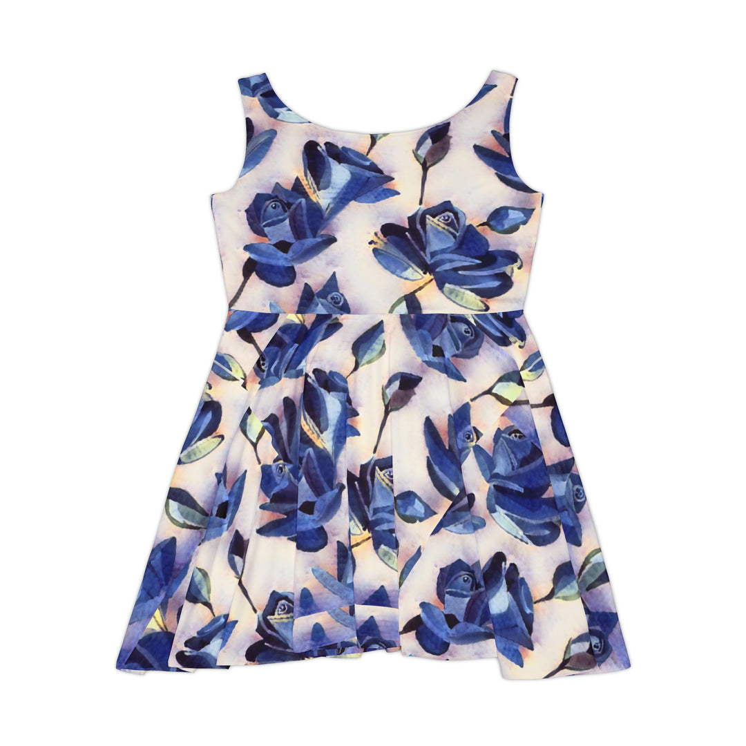 Roses are Blue, Women's Skater Dress (AOP)