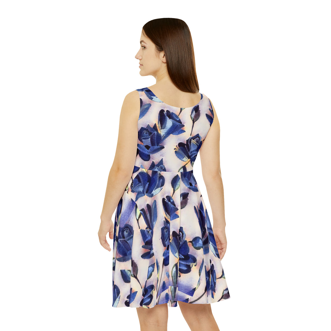 Roses are Blue, Women's Skater Dress (AOP)