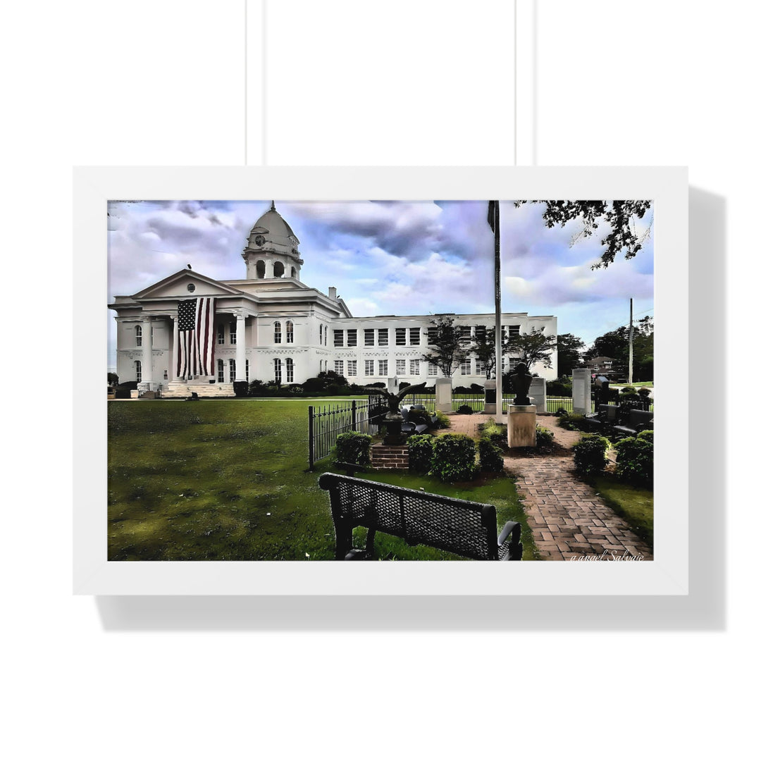 Colbert County Courthouse Memorial Framed Horizontal Poster
