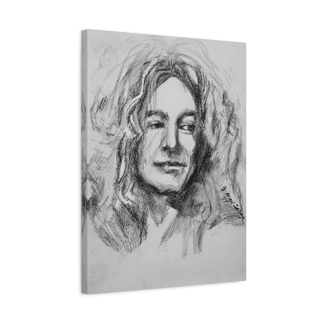 Robert Plant,  B&W Rock and Roll Series, Matte Canvas, Stretched, 1.25"
