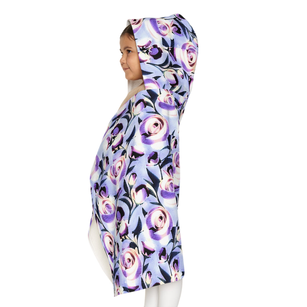Lavender Roses Youth Hooded Towel