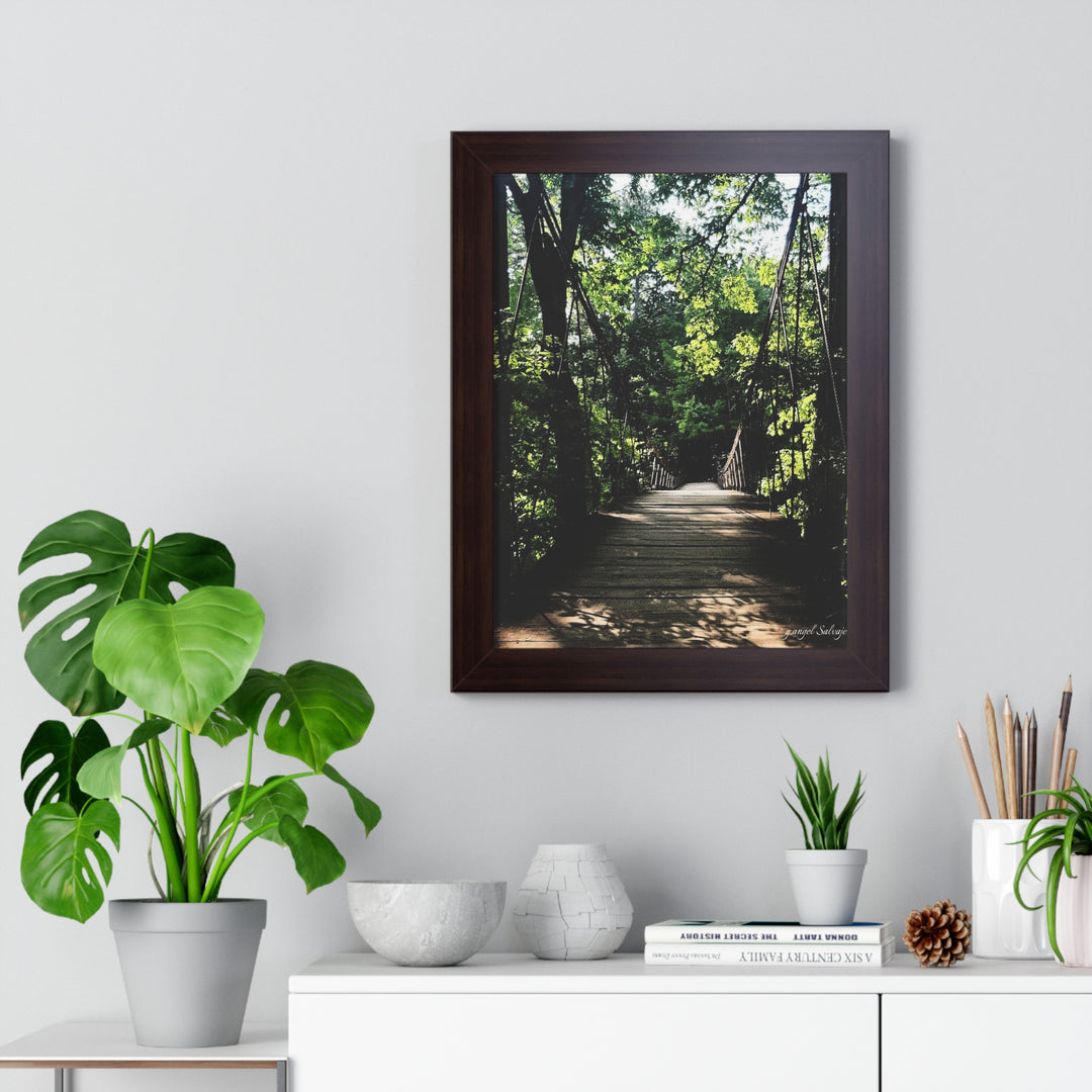 Bridge of Unknown Destination Framed Vertical Poster