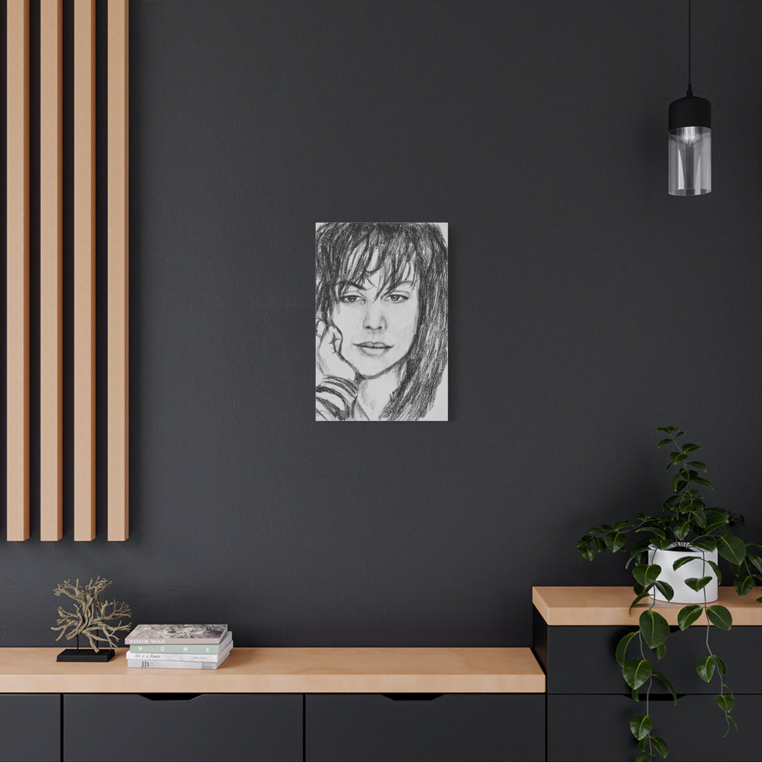 Joan Jett, B&W Rock and Roll Series, Matte Canvas, Stretched, 1.25"