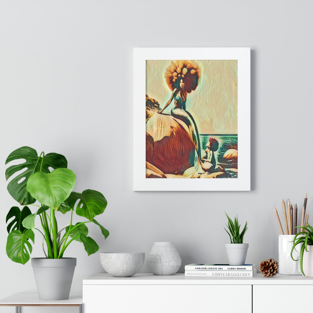 Mermaid Madonna Framed Vertical Poster
