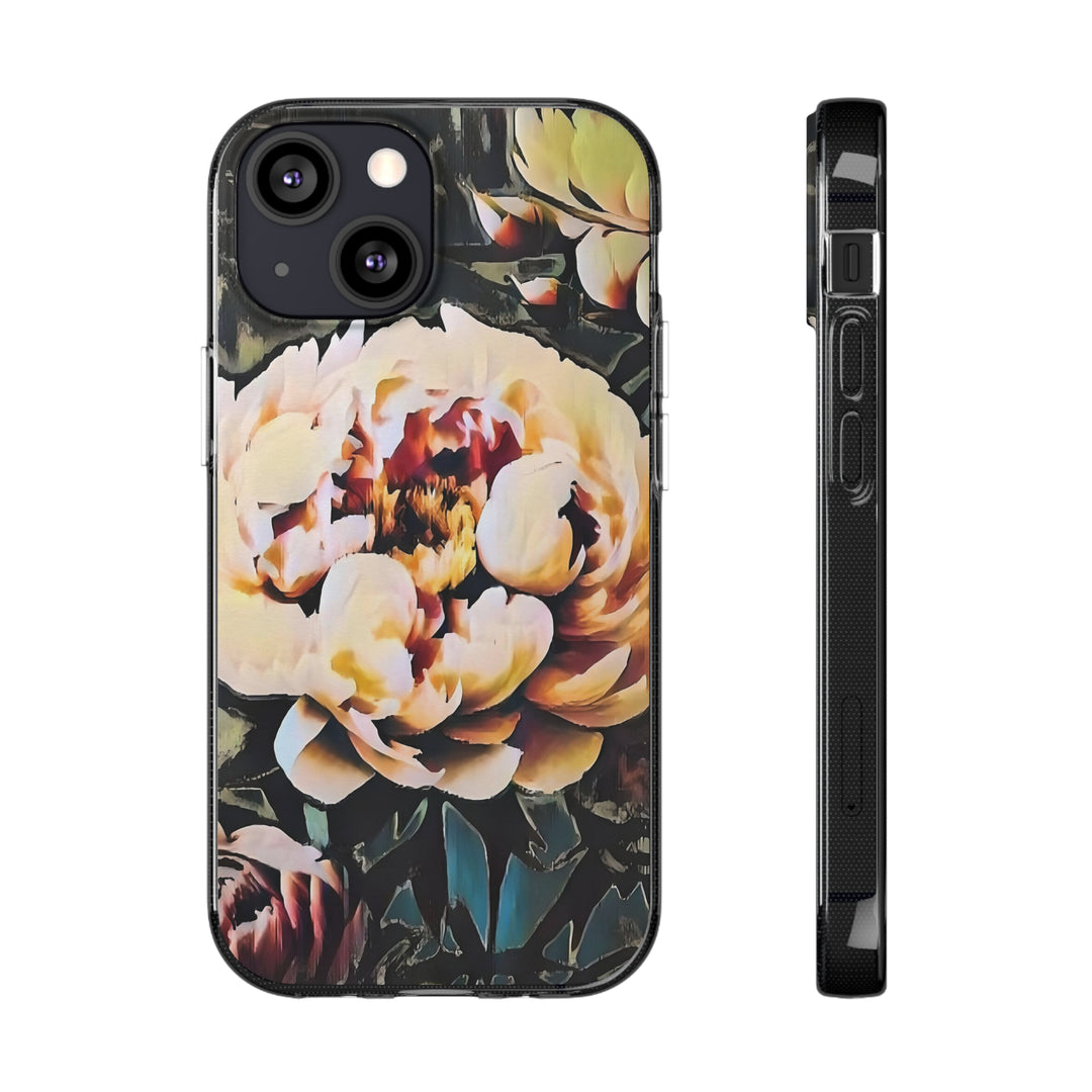 Painted Peony Soft Phone Cases