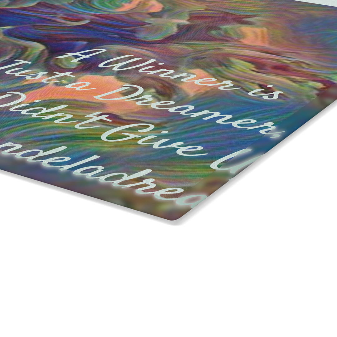DREAMER,Nelson Mandela Glass Cutting Board