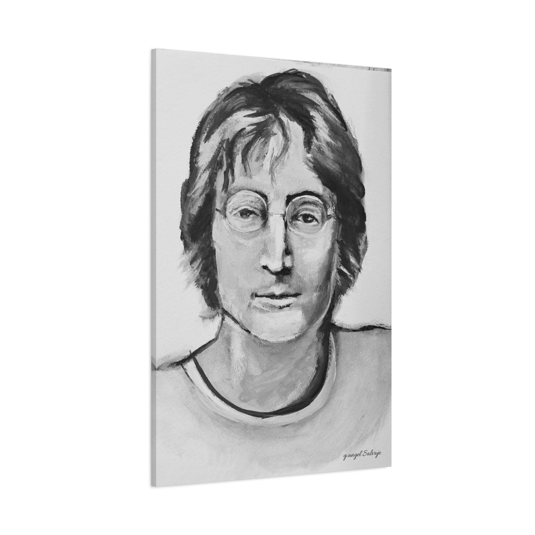Black and White, John Lennon Canvas Print