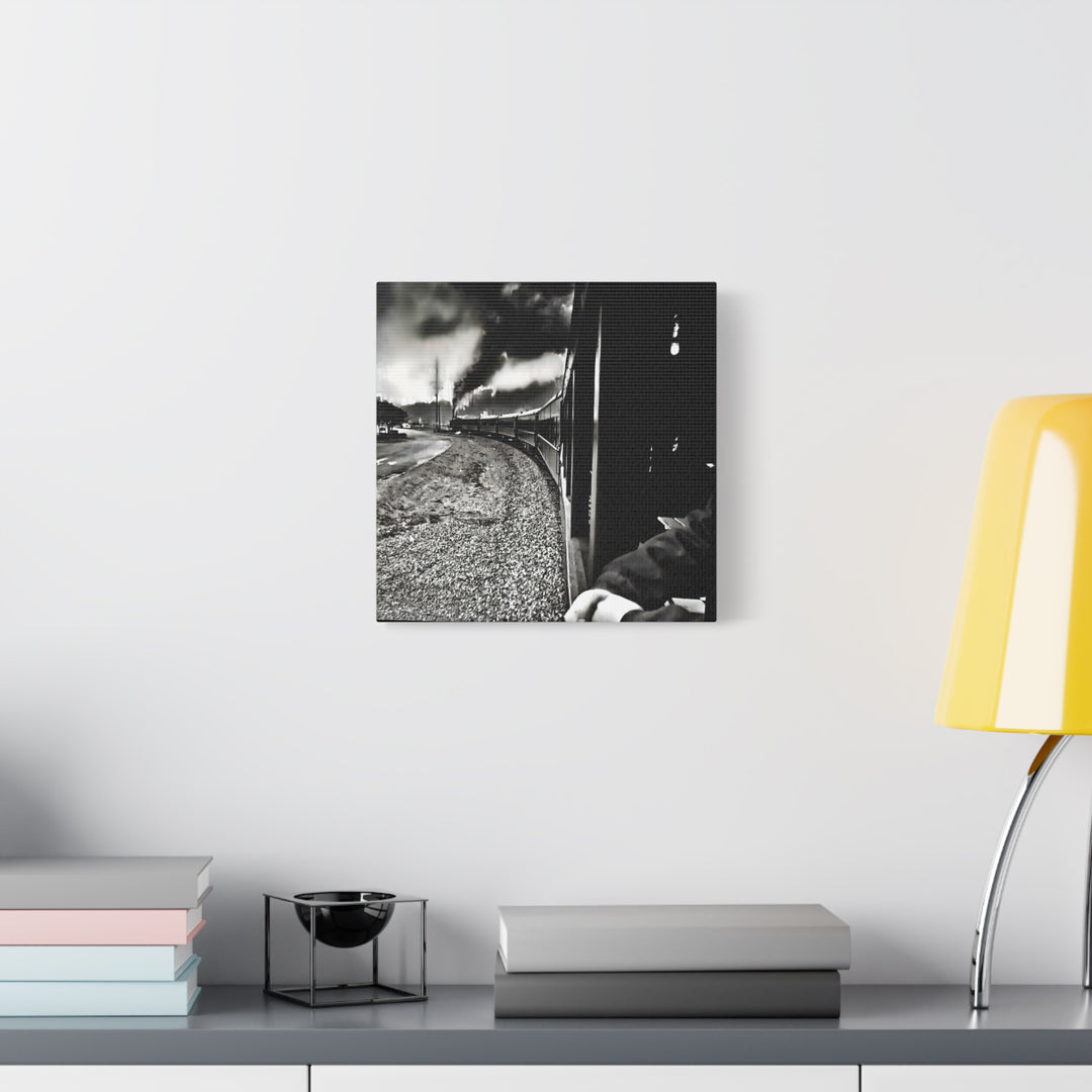 Canvas Art - Leaving Heartbreak Station, Black and White