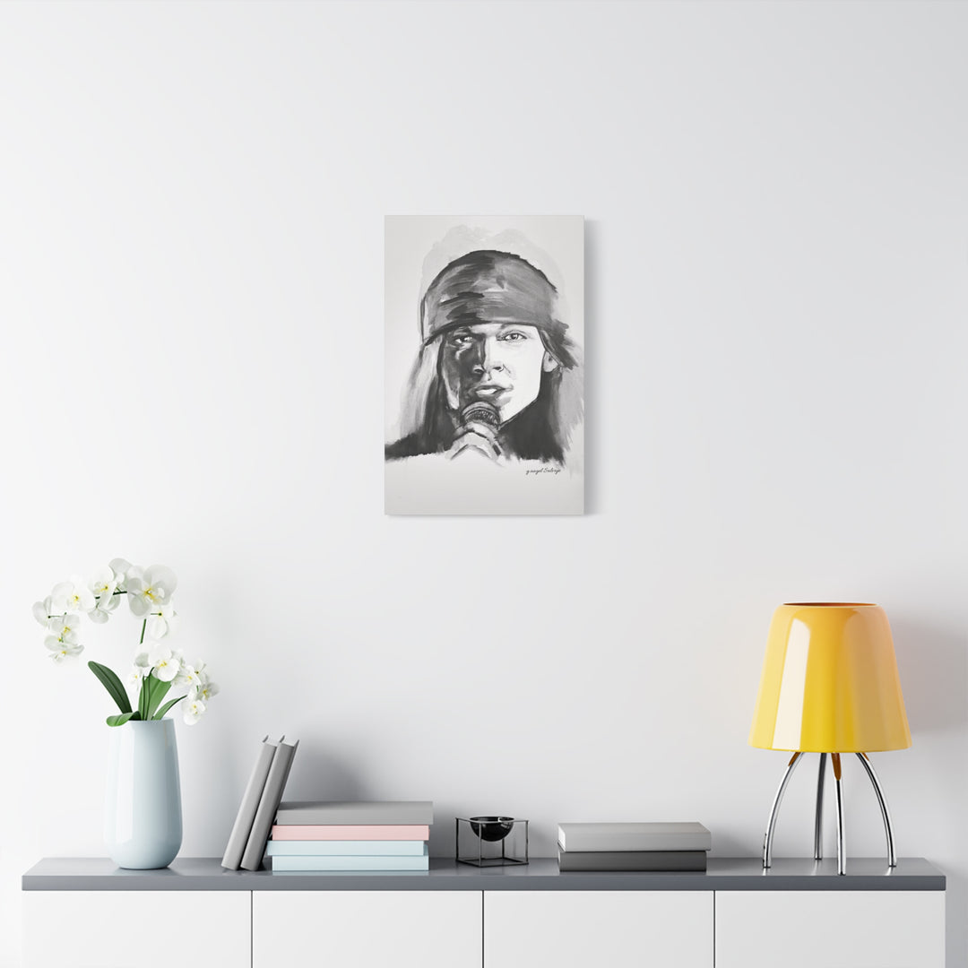 Axle Rose, Black and White Rock and Roll Series Canvas Art
