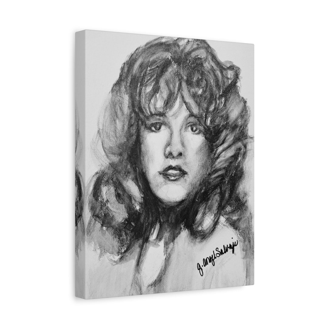 Stevie Nicks, B&W Rock and Roll Series,  Matte Canvas, Stretched, 1.25"