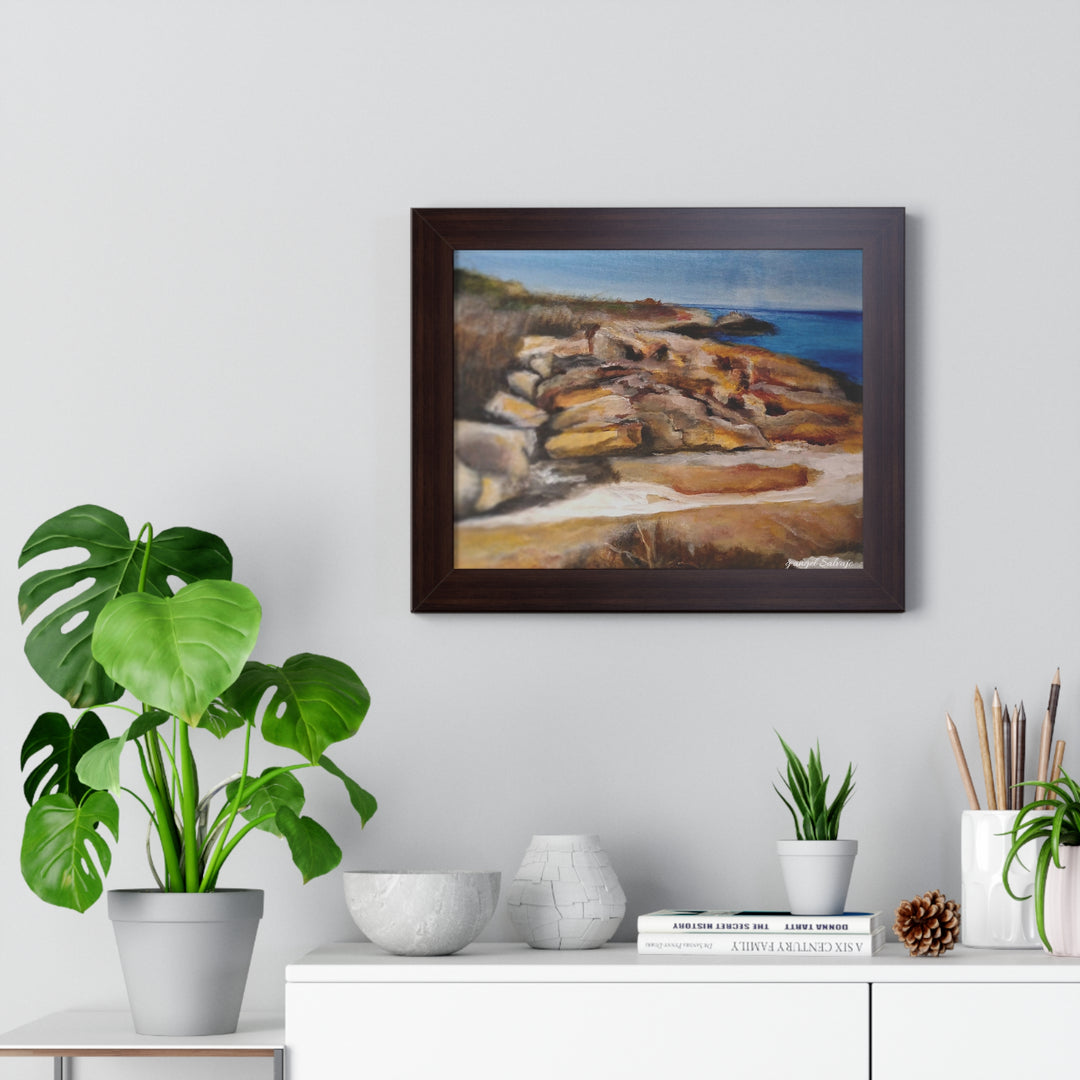 Framed Poster - Seaside Escape by g angel Salvaje