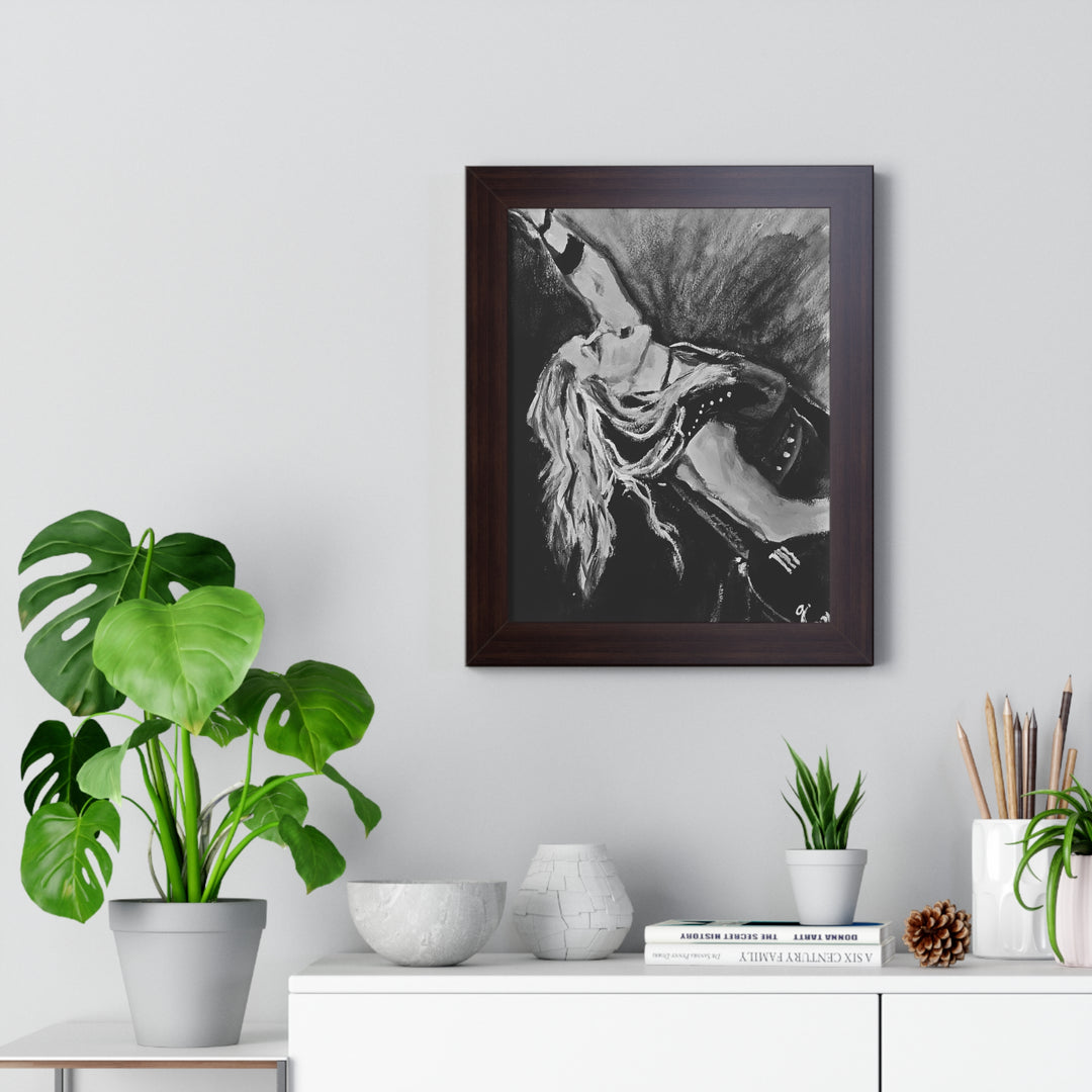 Vertical Poster - Nita Strauss Black and White Rock and Roll Series
