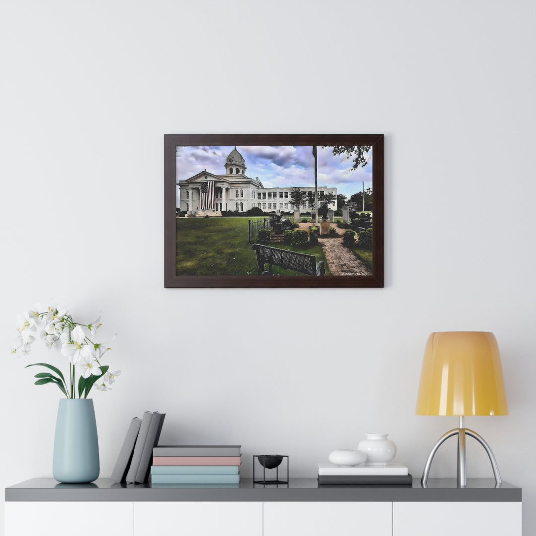 Colbert County Courthouse Memorial Framed Horizontal Poster