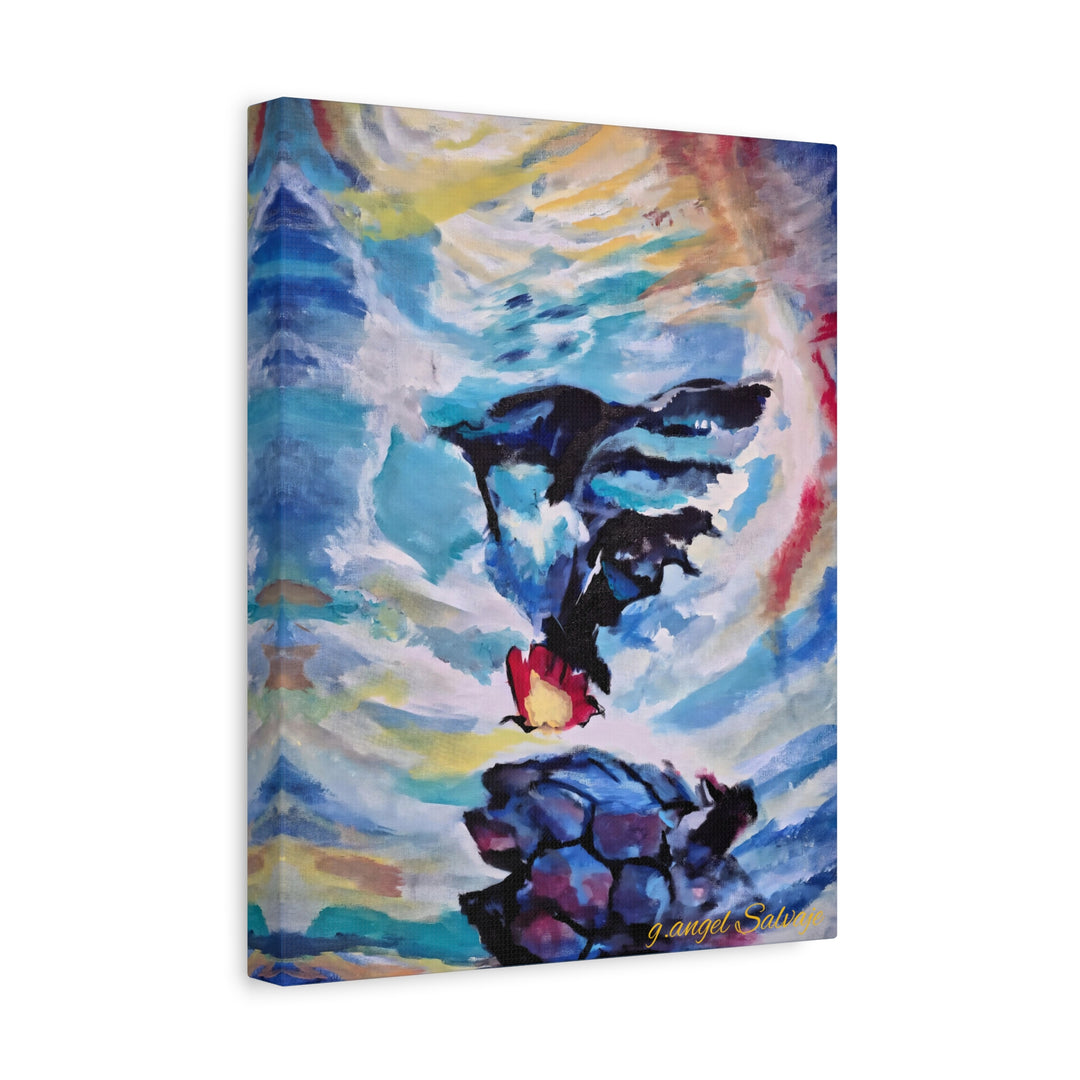 Canvas Painting Print - Courageous Beyond Understanding by g angel Salvaje