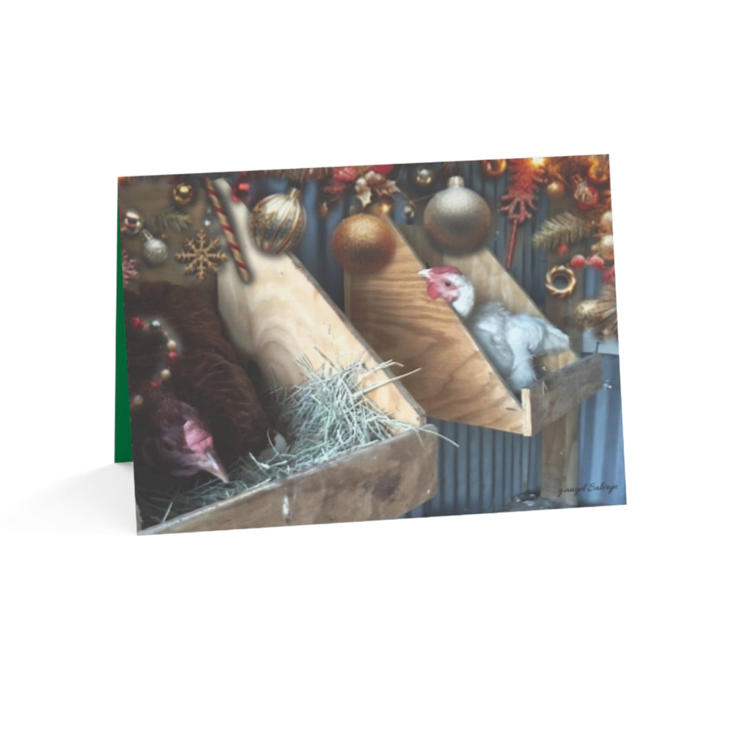 Funny Christmas Greeting Cards - Nosey Blanche and Helen Jones Christmas Design