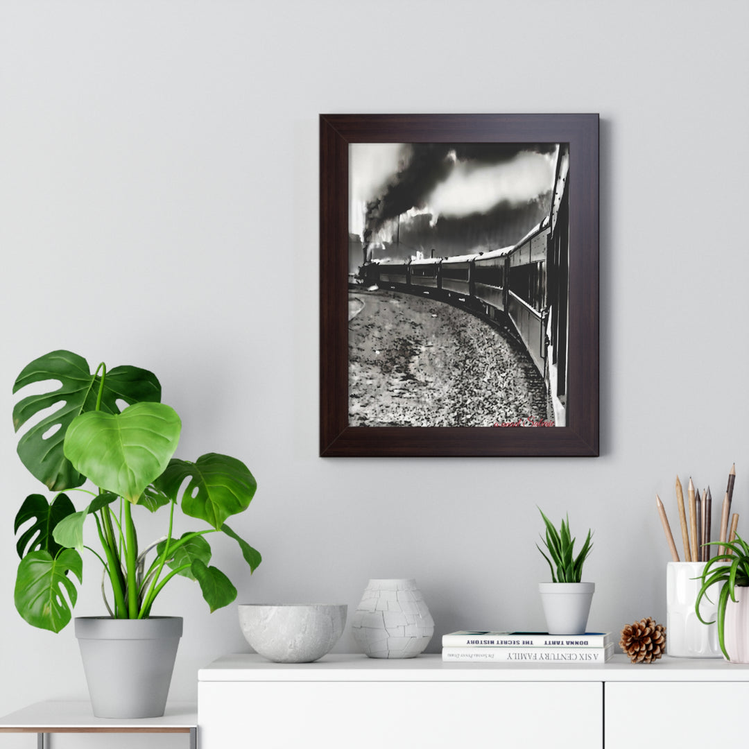 TRAIN RIDES TO HEARTBREAK STATION Framed Vertical Poster