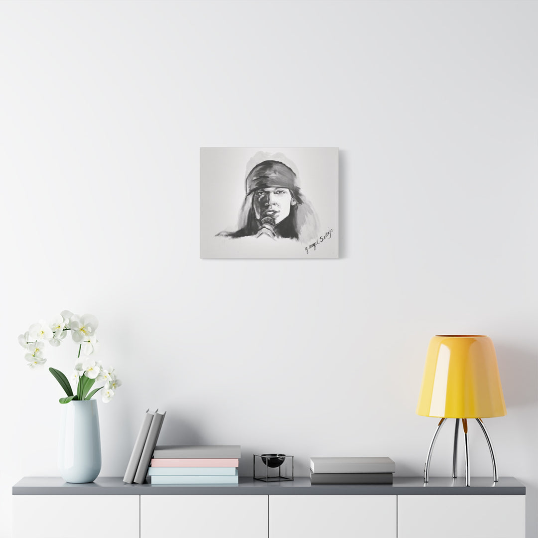 Axle Rose, Black and White Rock and Roll Series Canvas Art