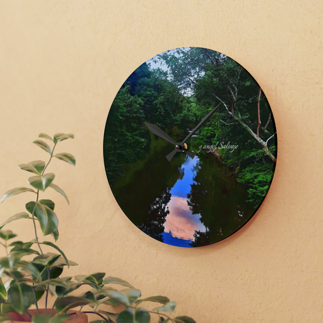 Heavenly Reflections Acrylic Wall Clock