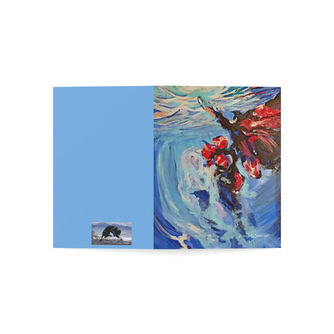 Greeting Cards Psalms 18:6 Diving Butterfly