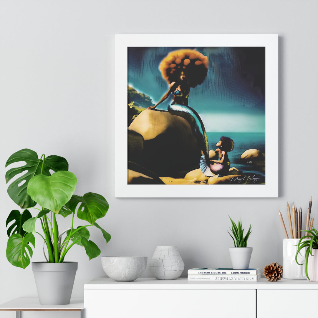Mermaid Madonna Framed Vertical Poster