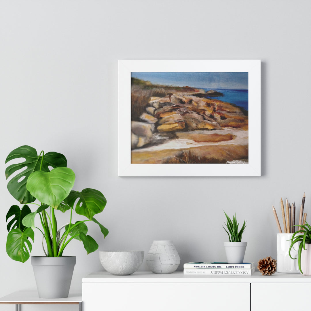 Framed Poster - Seaside Escape by g angel Salvaje