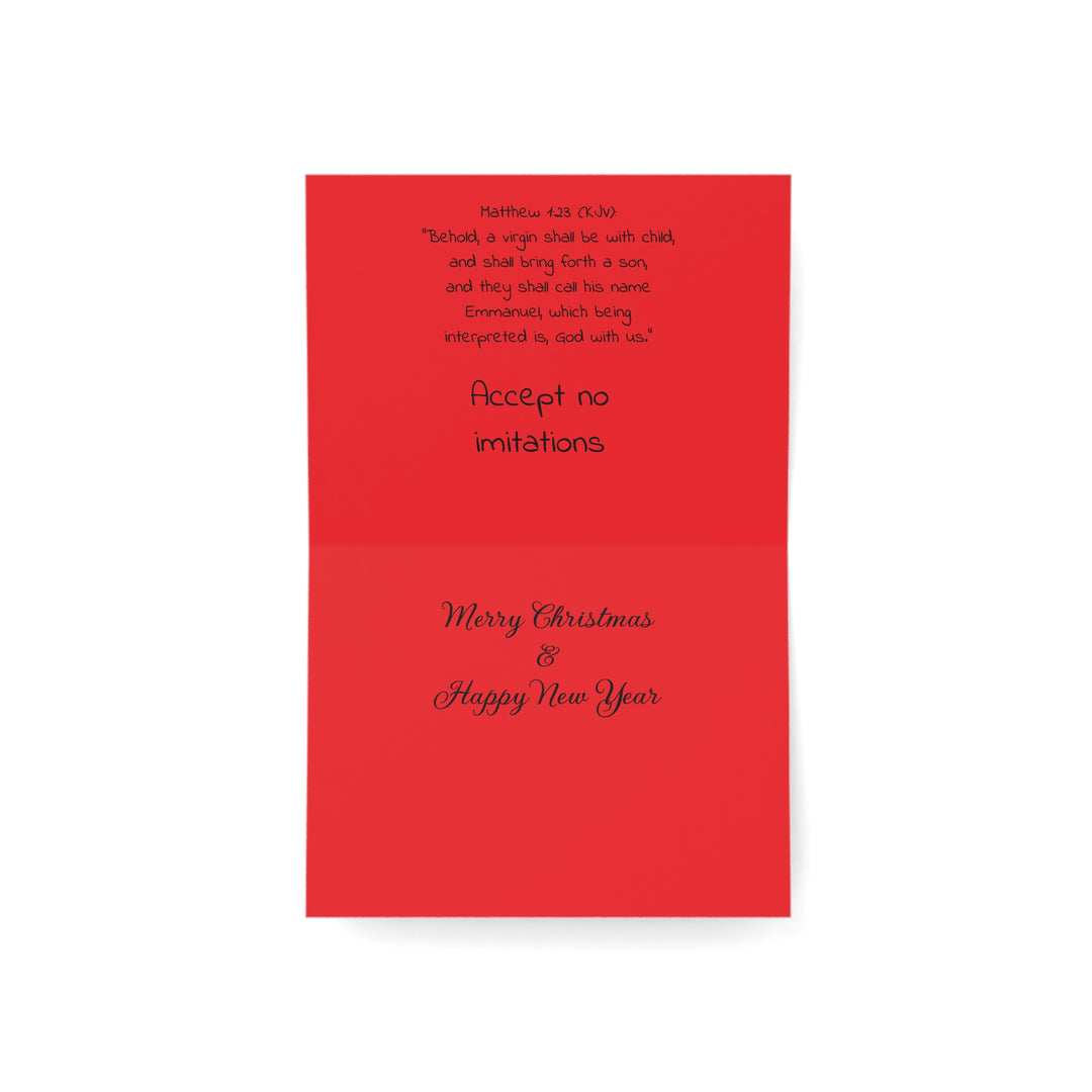 Festive Holiday Greeting Cards - Santa's Magic Snowballs Design with Bible Verse & message(1, 10, 30, 50 pcs)