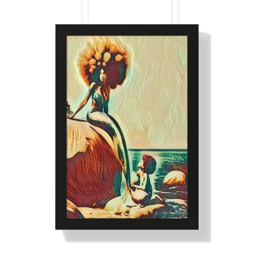 Mermaid Madonna Framed Vertical Poster