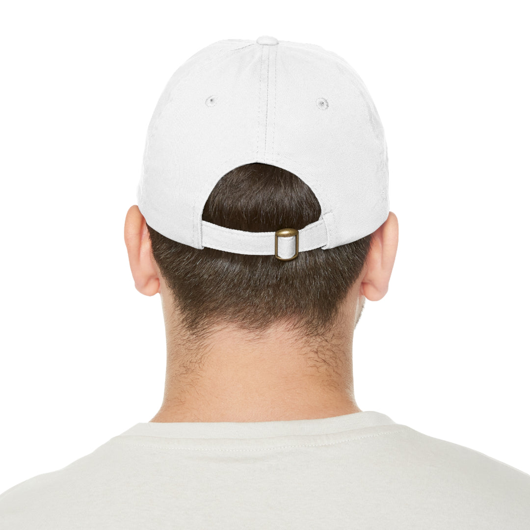 My Thinking Cap, Dad Hat with Leather Patch (Round)