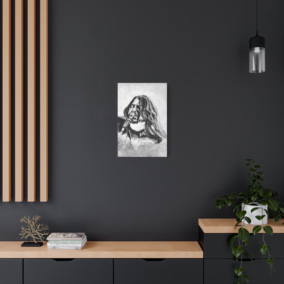 Dave Grohl, B&W Rock &Roll Series Matte Canvas, Stretched, 1.25"