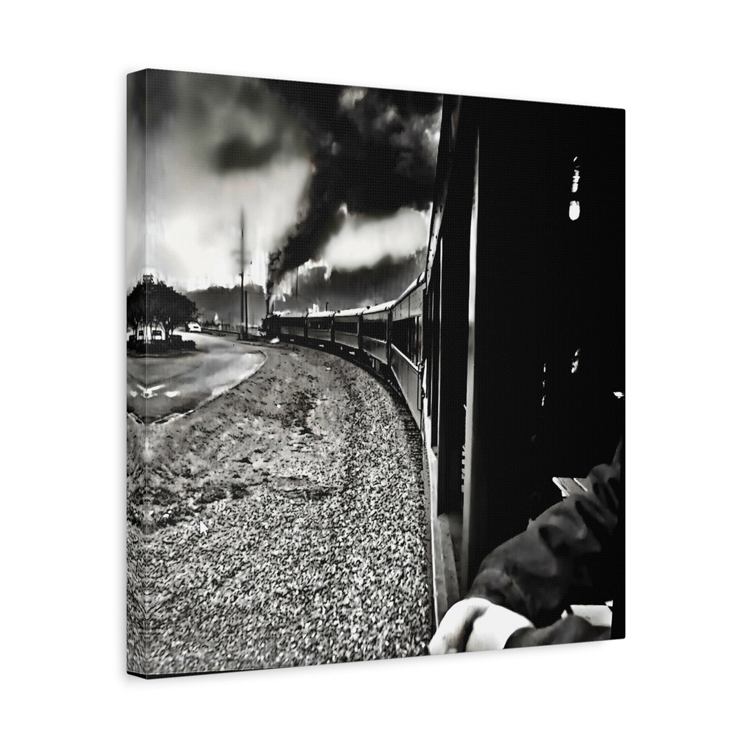 Canvas Art - Leaving Heartbreak Station, Black and White