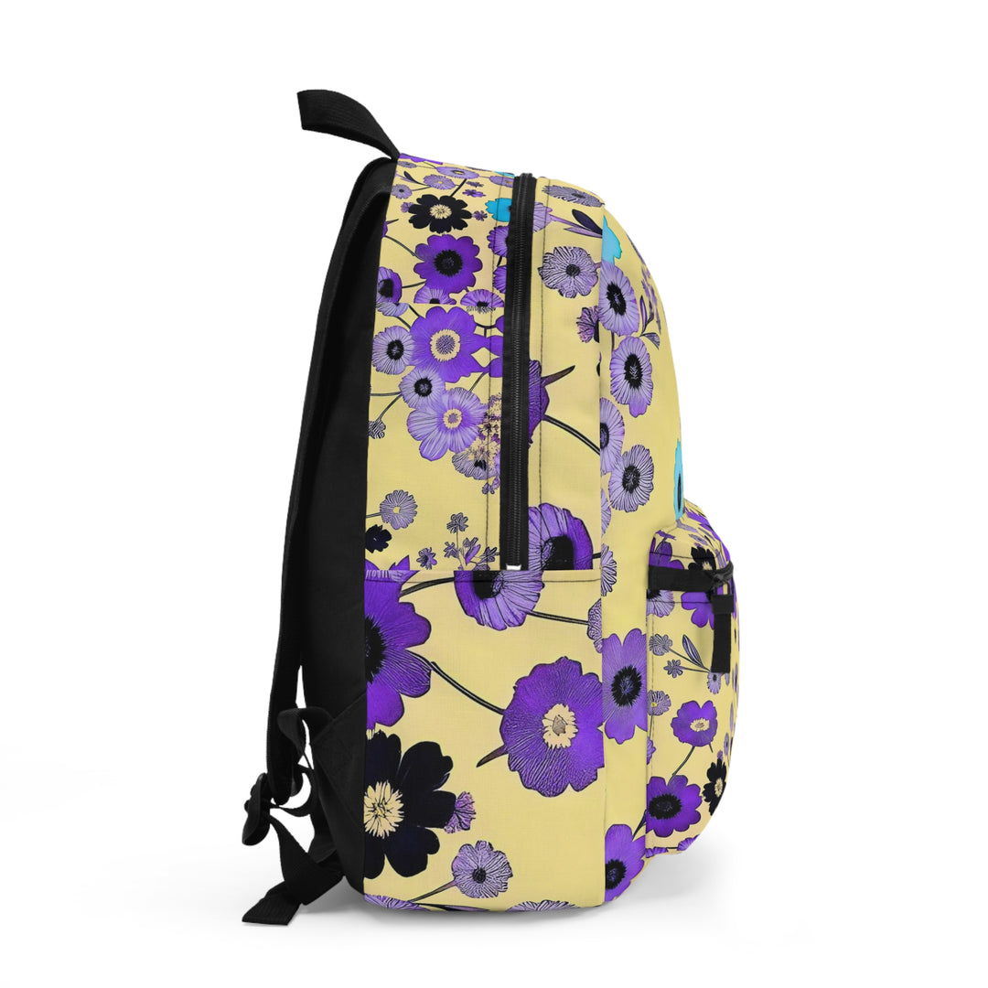 Purple Flowers Dancing on Sunshine Backpack