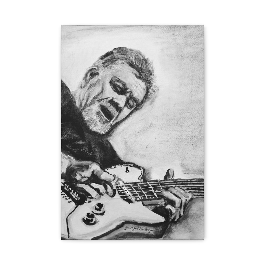 Eddie Van Halen, B&W Rock and Roll Series Matte Canvas, Stretched, 1.25"