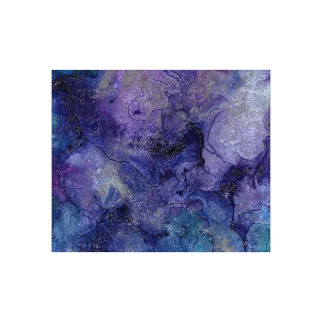 Marbled  Purple Haze Crushed Velvet Blanket