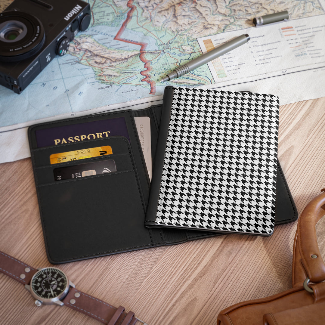 Hound's Tooth Passport Cover