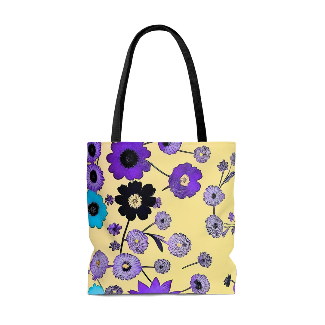 Purple Flowers Dancing on SunshineTote Bag (AOP)