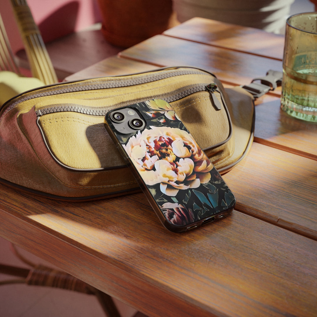 Painted Peony Soft Phone Cases