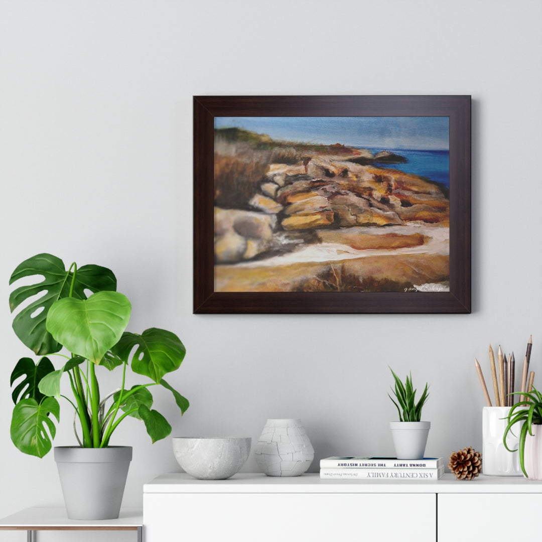 Framed Poster - Seaside Escape by g angel Salvaje