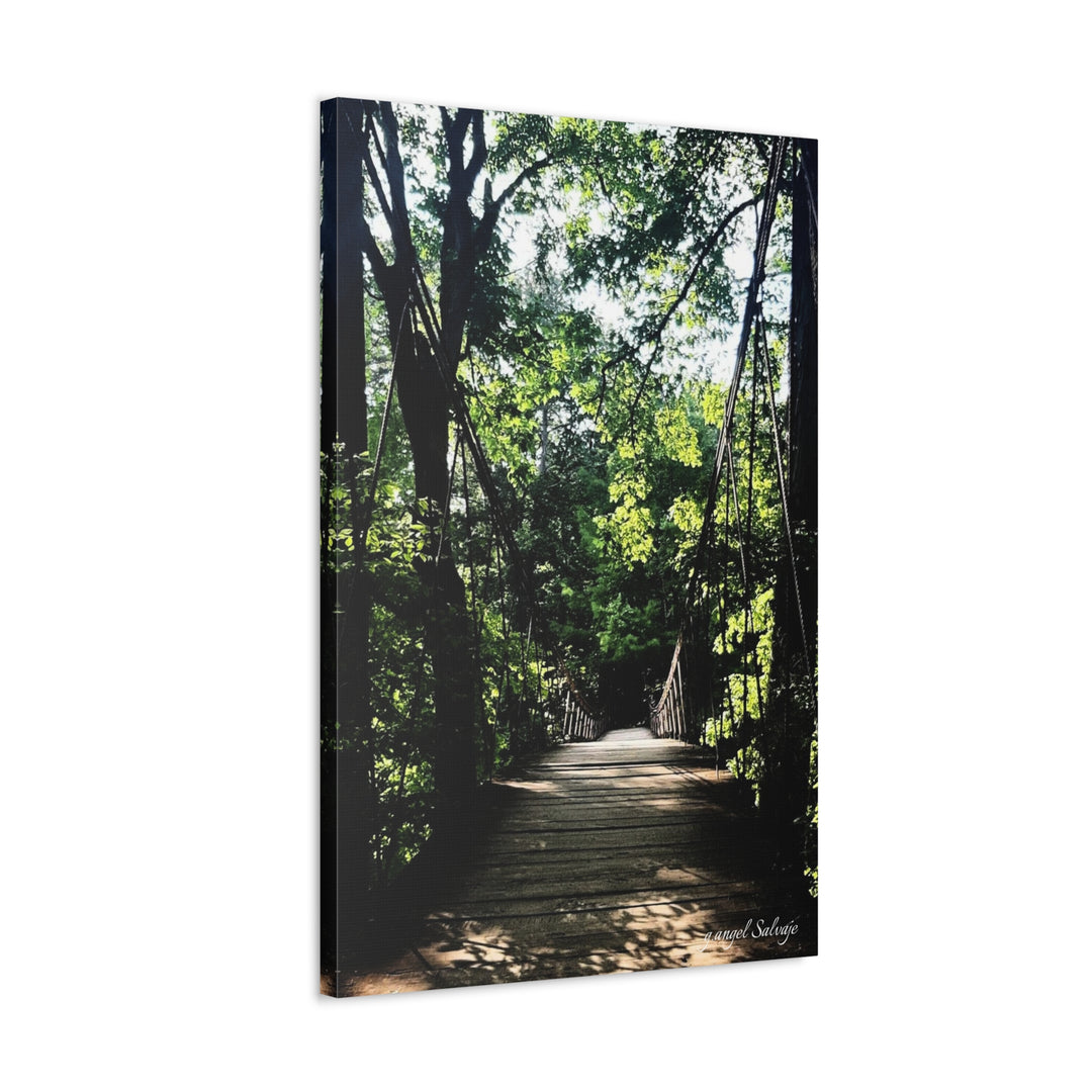 Bridge of Unknown Destination Satin Canvas, Stretched