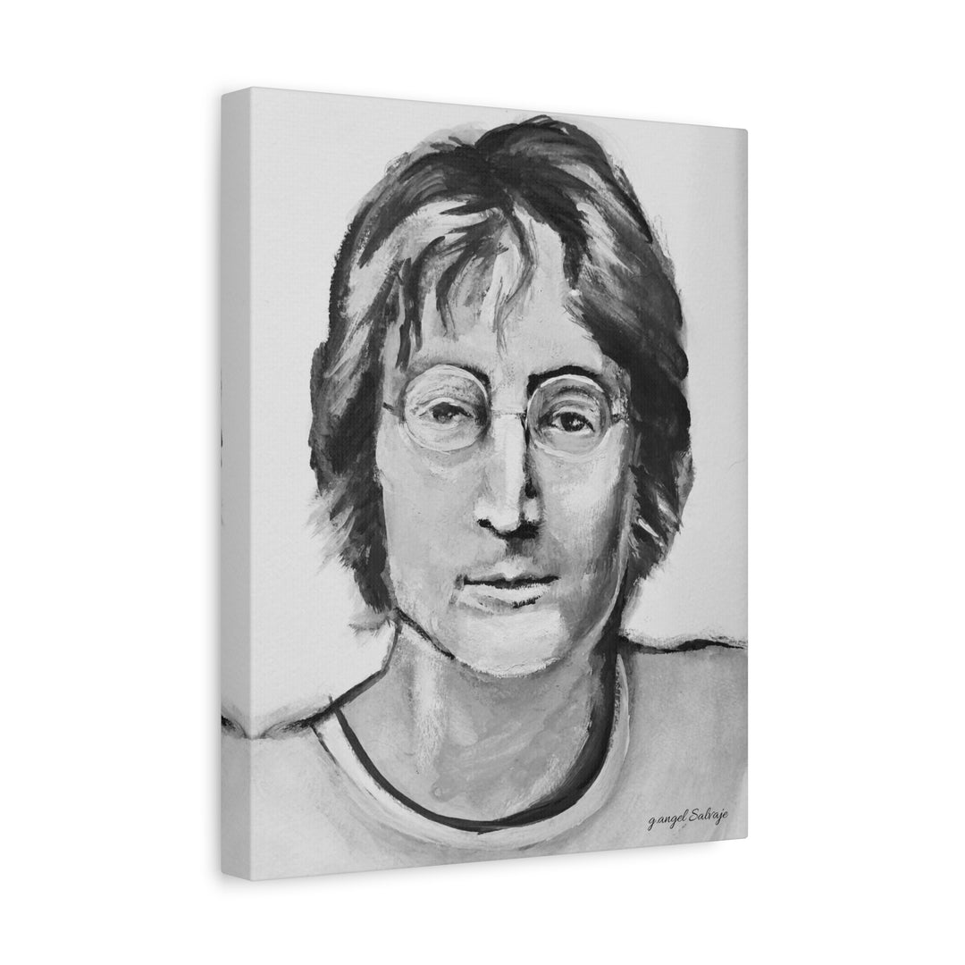 Black and White, John Lennon Canvas Print