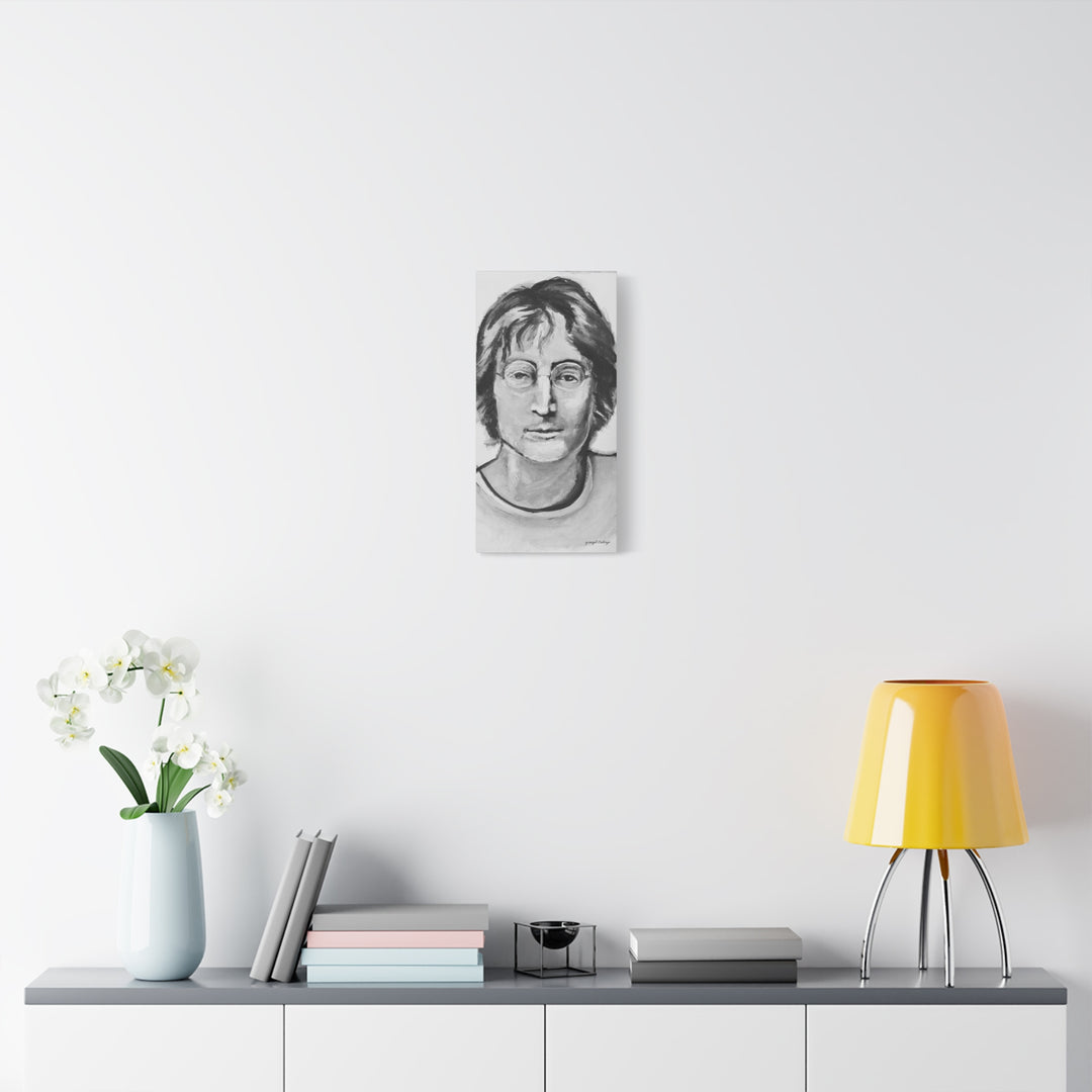 Black and White, John Lennon Canvas Print