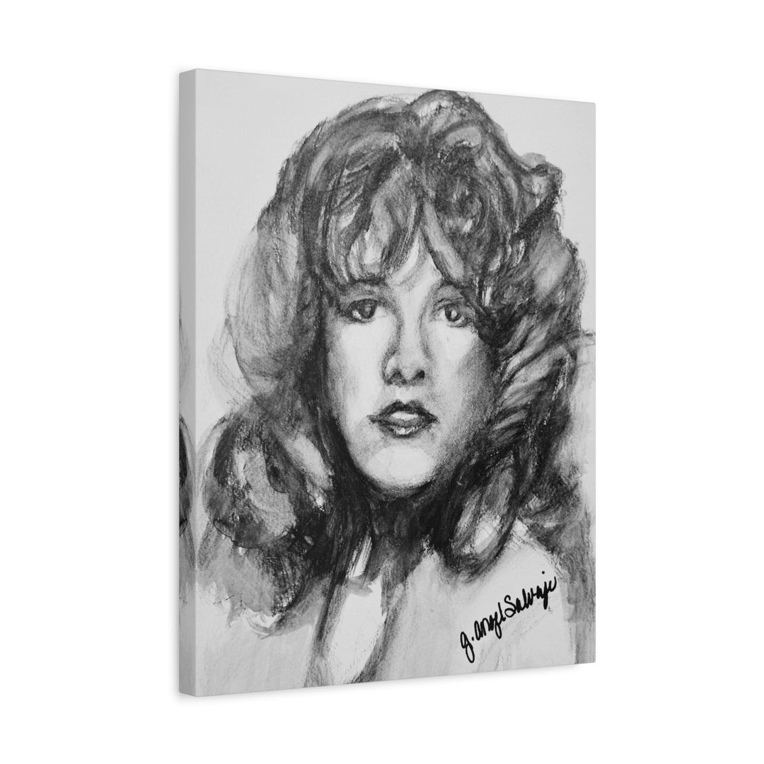 Stevie Nicks, B&W Rock and Roll Series,  Matte Canvas, Stretched, 1.25"