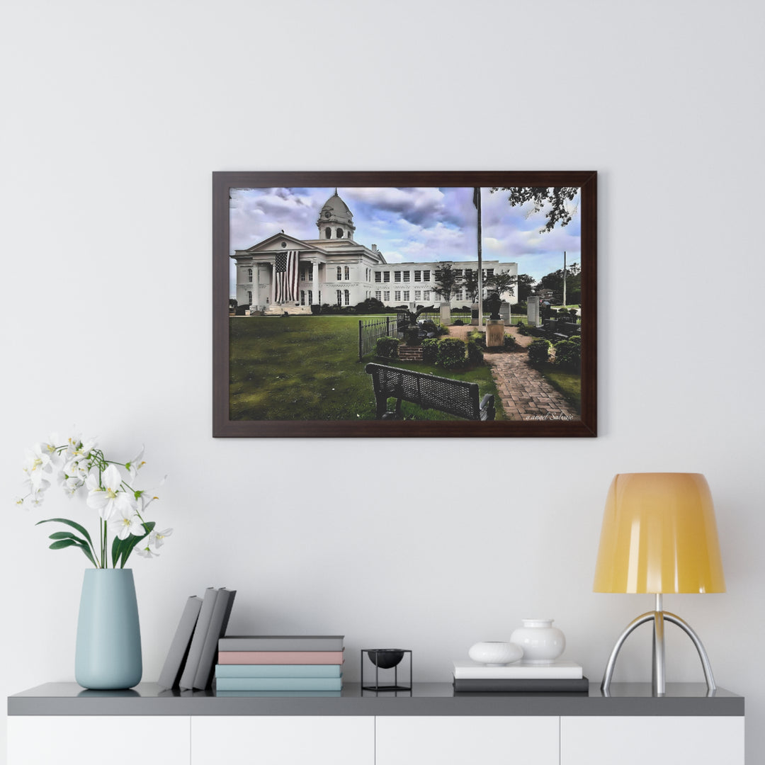 Colbert County Courthouse Memorial Framed Horizontal Poster